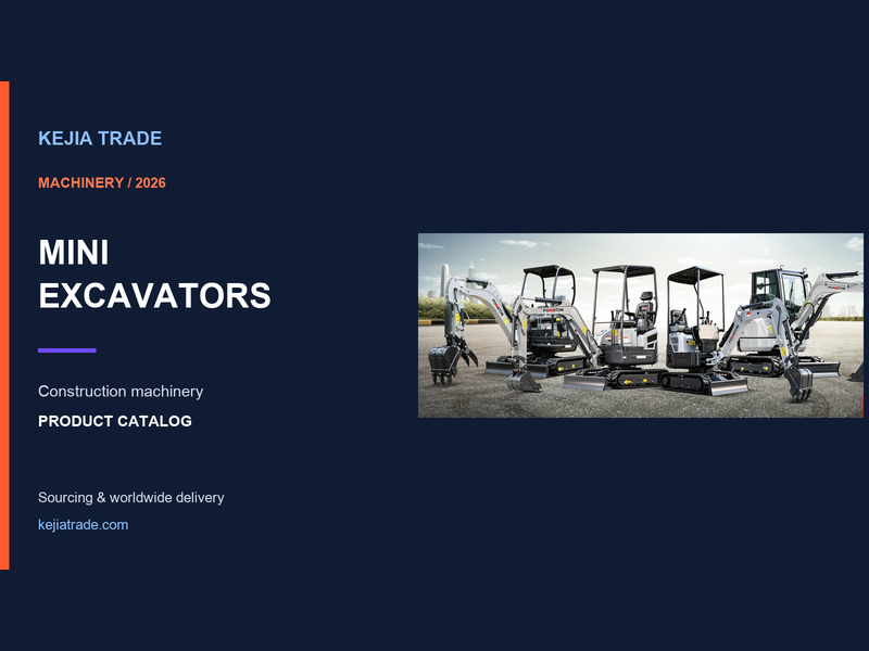Mini Excavators – Product Catalog 2026